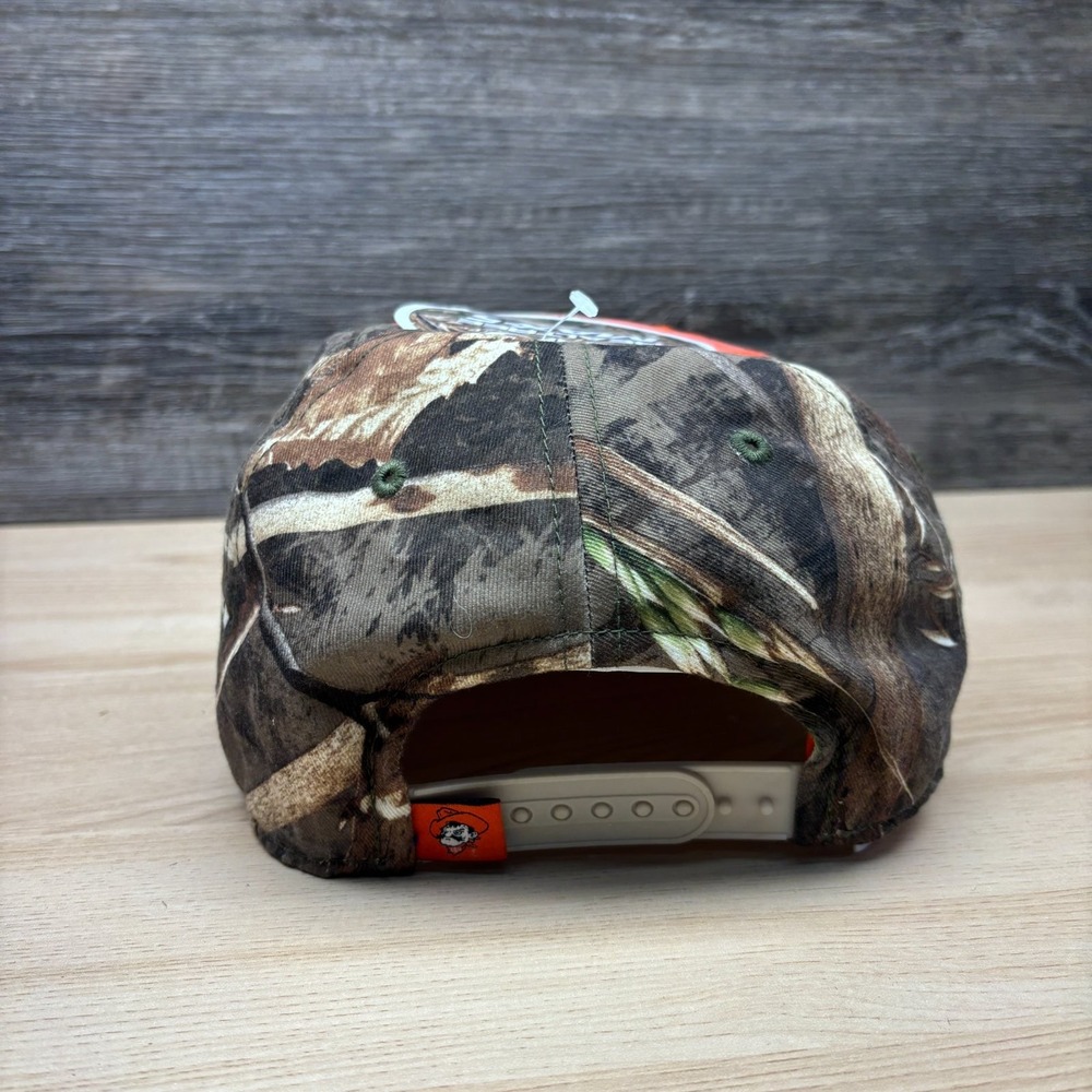 Oklahoma State Cowboys Hat Snap Back Orange Camo Realtree Top Of The World NWT - Picture 5 of 11